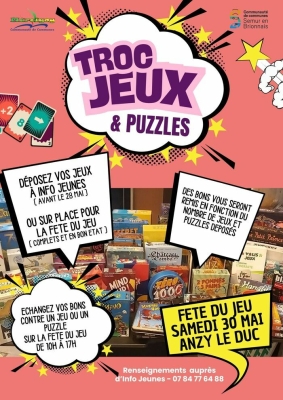 TROC JEUX & PUZZLES pour la Fête du Jeu !