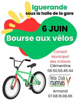 Bourse aux vélos, trottinettes, roller... (Sous la halle de la gare)