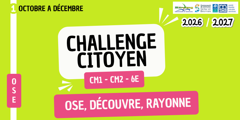 Challenge citoyen, une année pour découvrir, agir et s’engager !